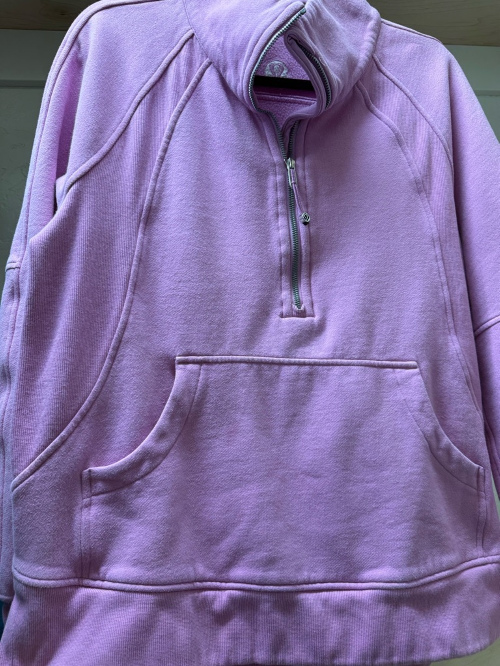 lululemon scuba long half zip funnel neck in Dahlia Mauve size M/L - Picture 3 of 5
